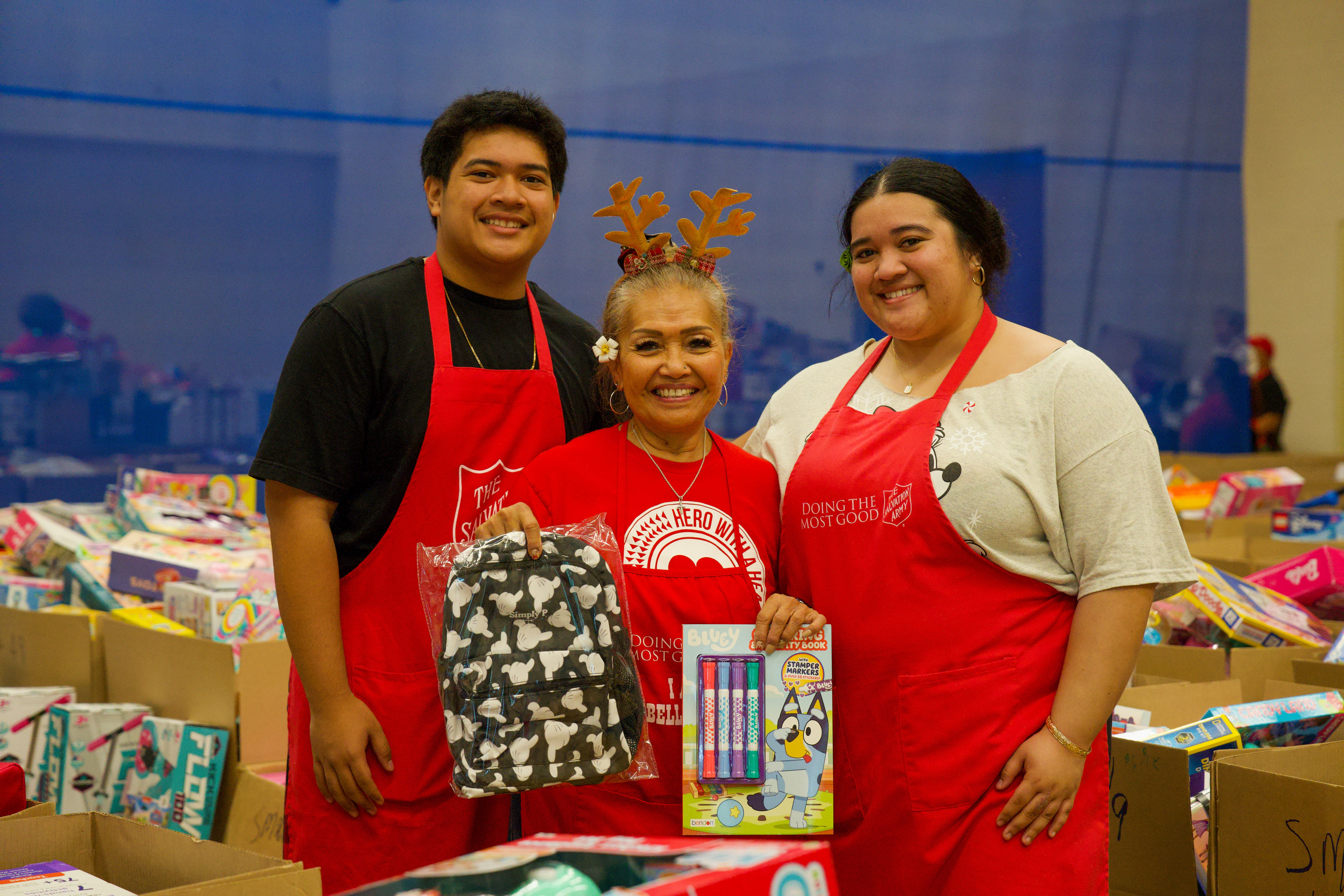 Angel Tree gifts being distributed to families