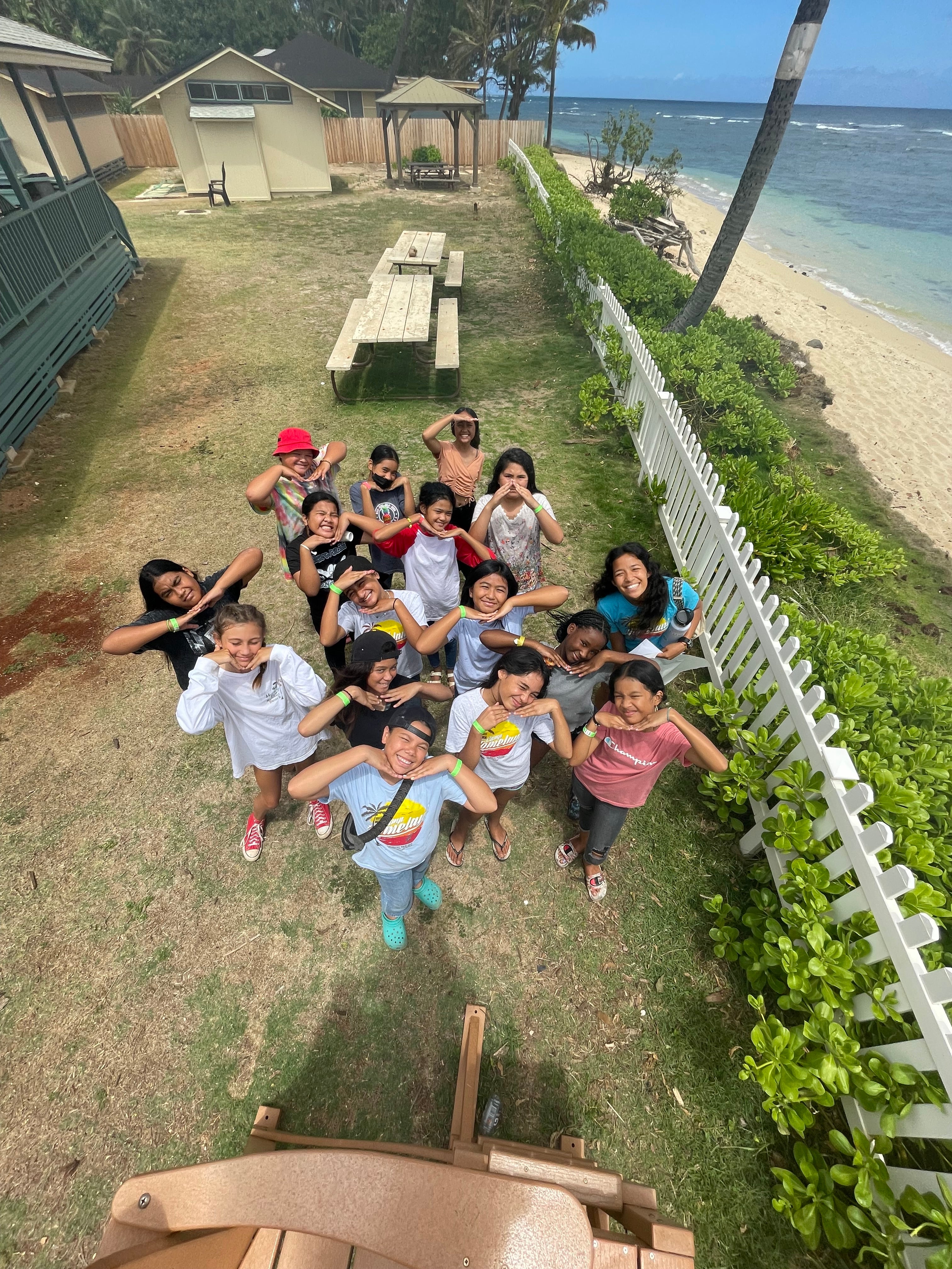 Campers making new friends at Camp Homelani