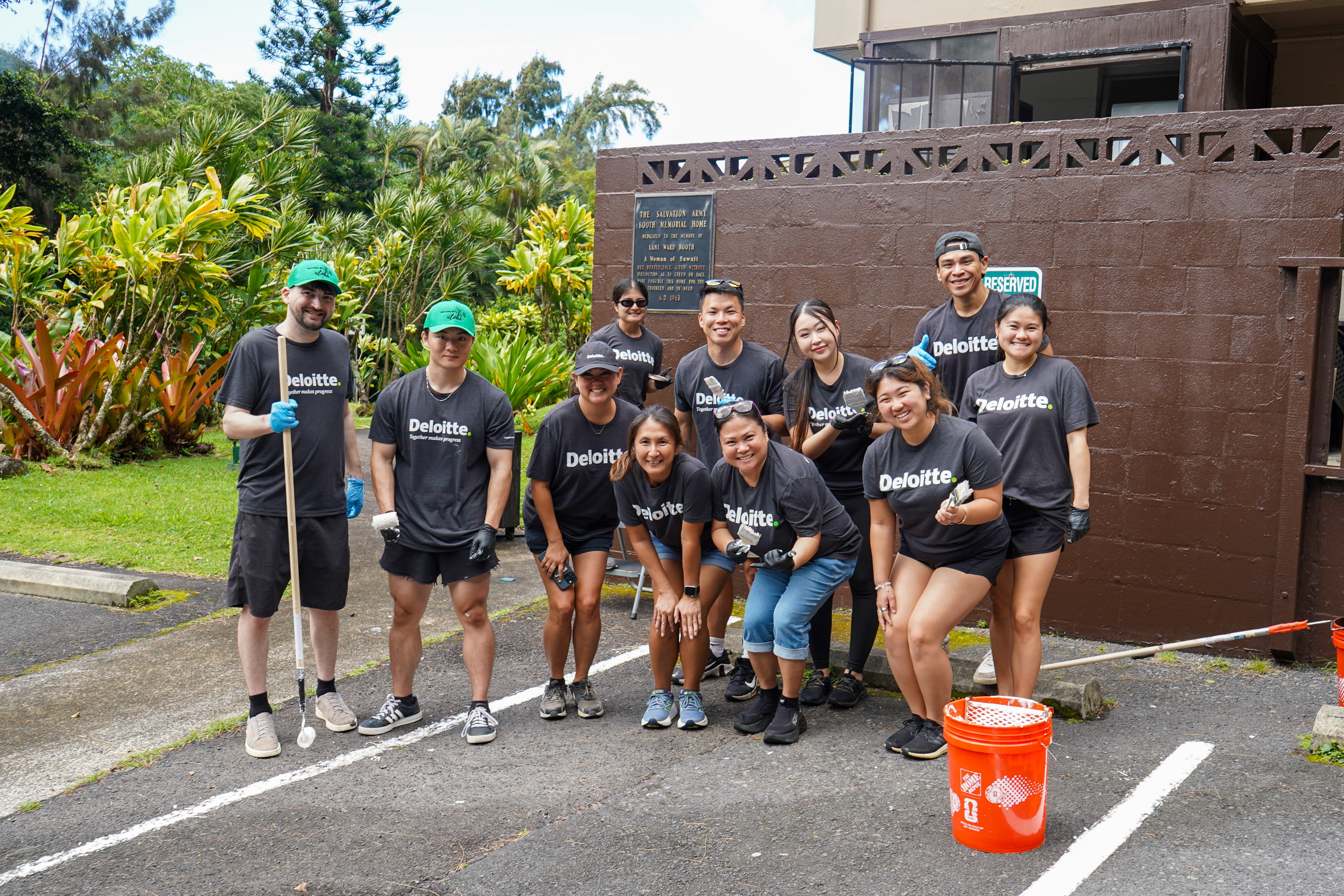 A group of Salvation Army volunteers