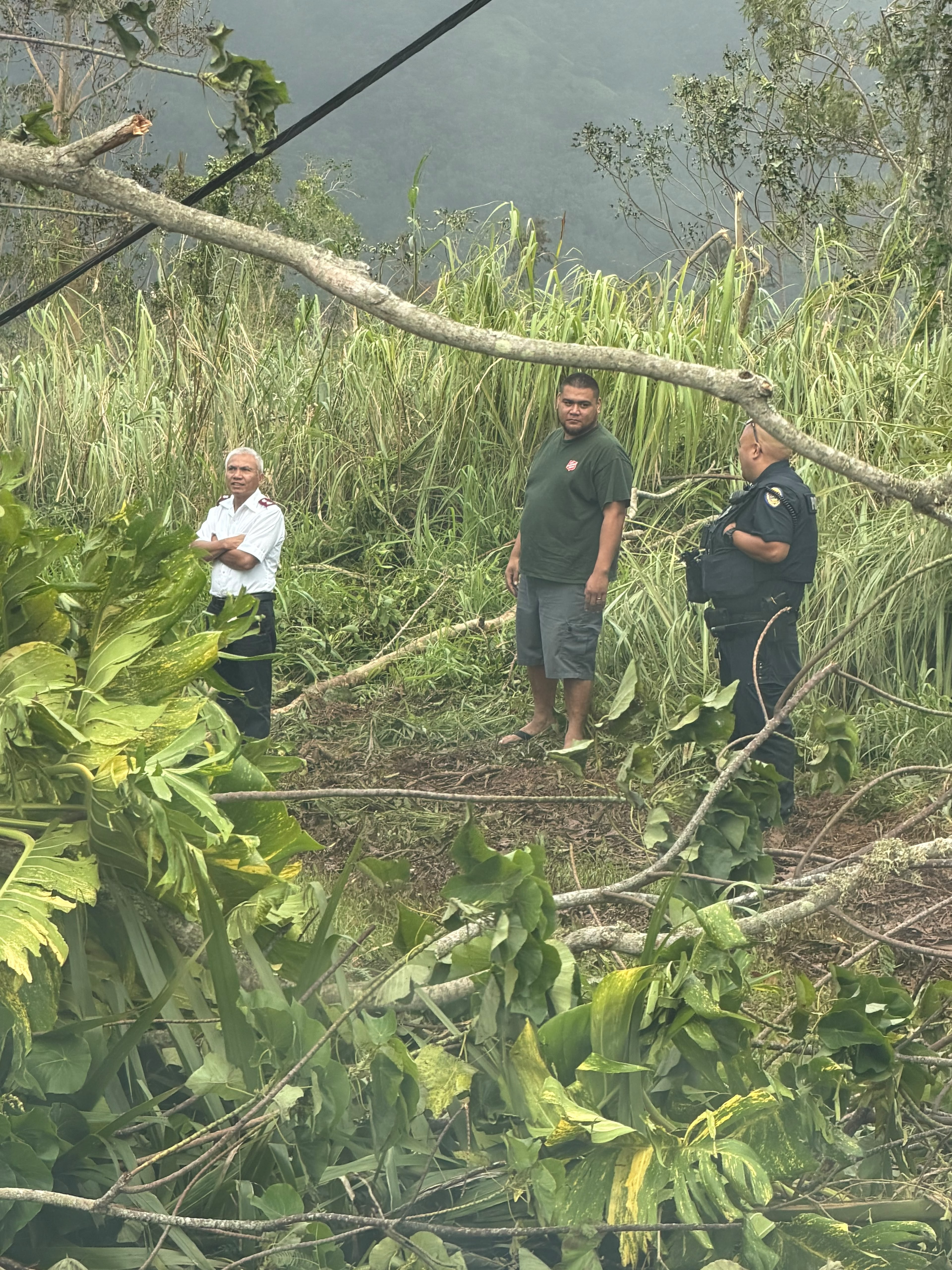 Damage assessment the day after Hurricane Lowell passed Kaua'i