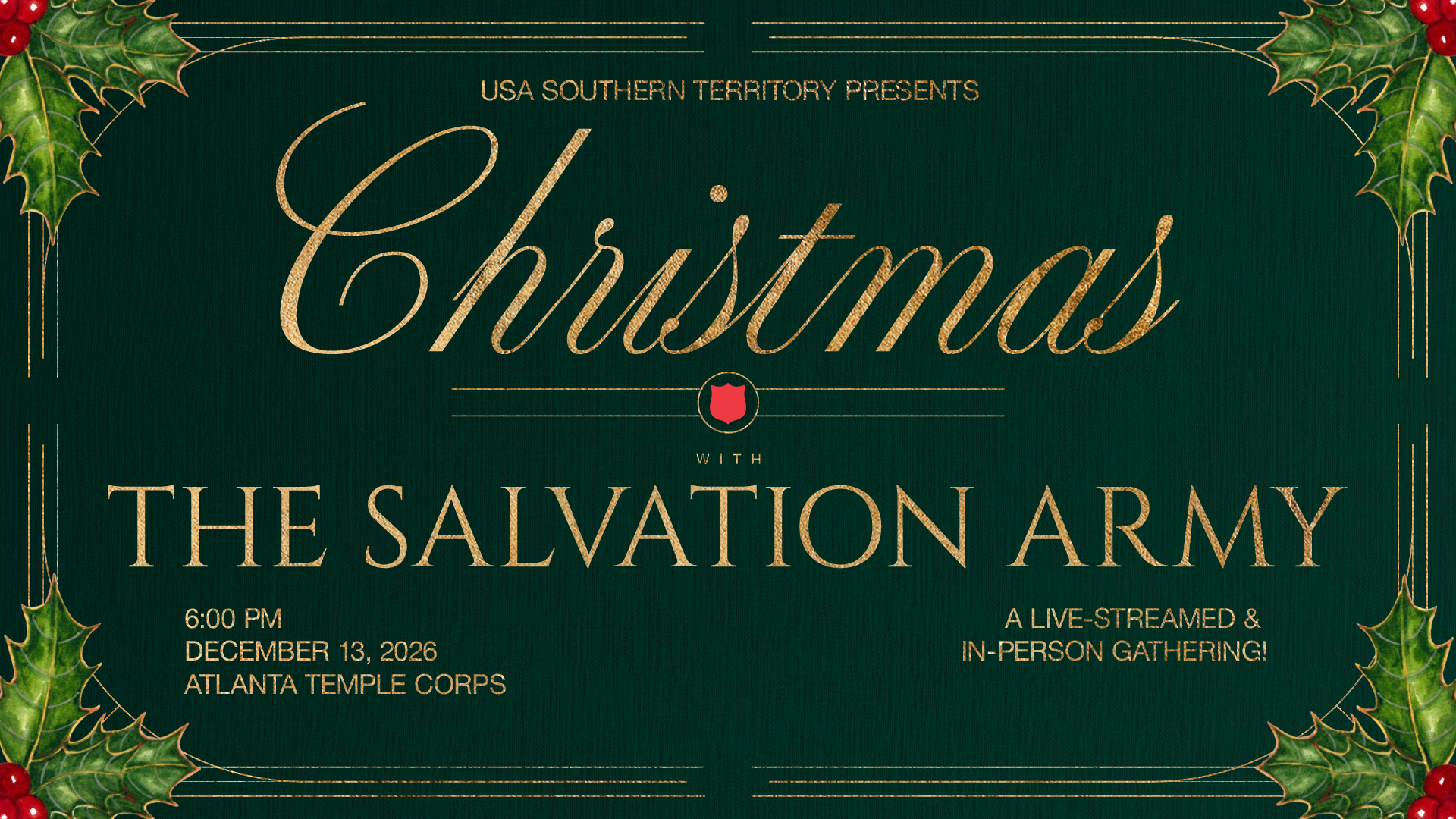 Christmas with The Salvation Army 2026 Christmas with The Salvation Army 2026, Atlanta Area Christmas Concert