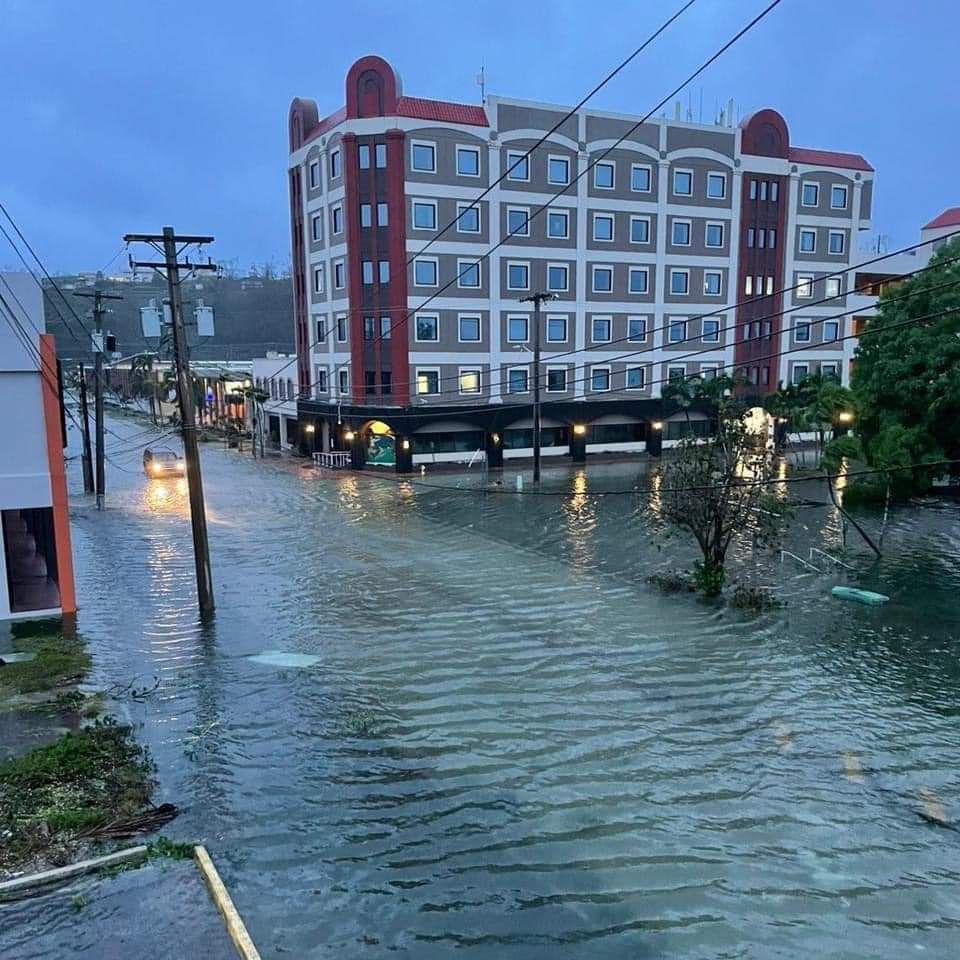 Torrential rain caused widespread flooding in Guam
