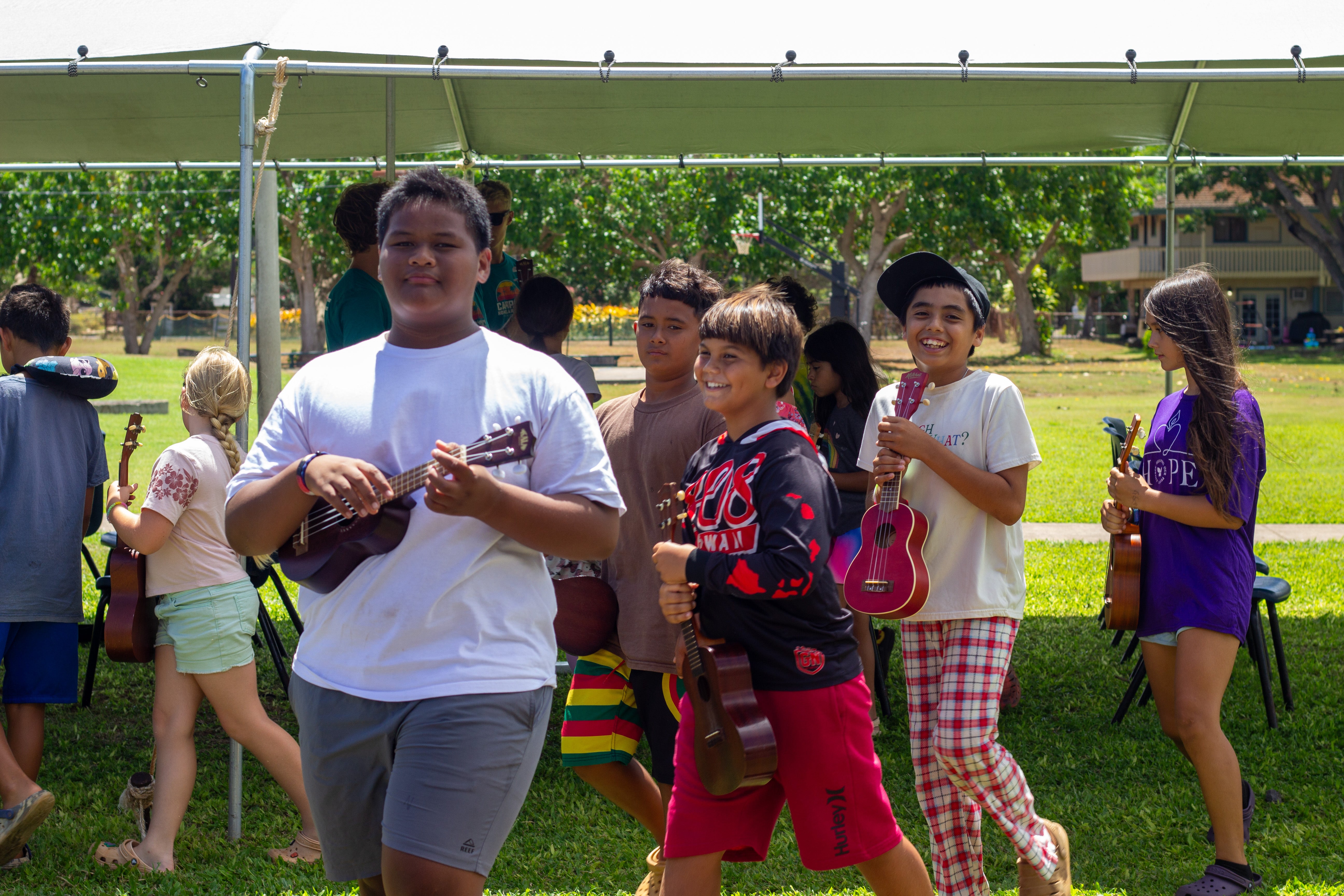 Campers at Jr. Music Camp, Camp Homelani