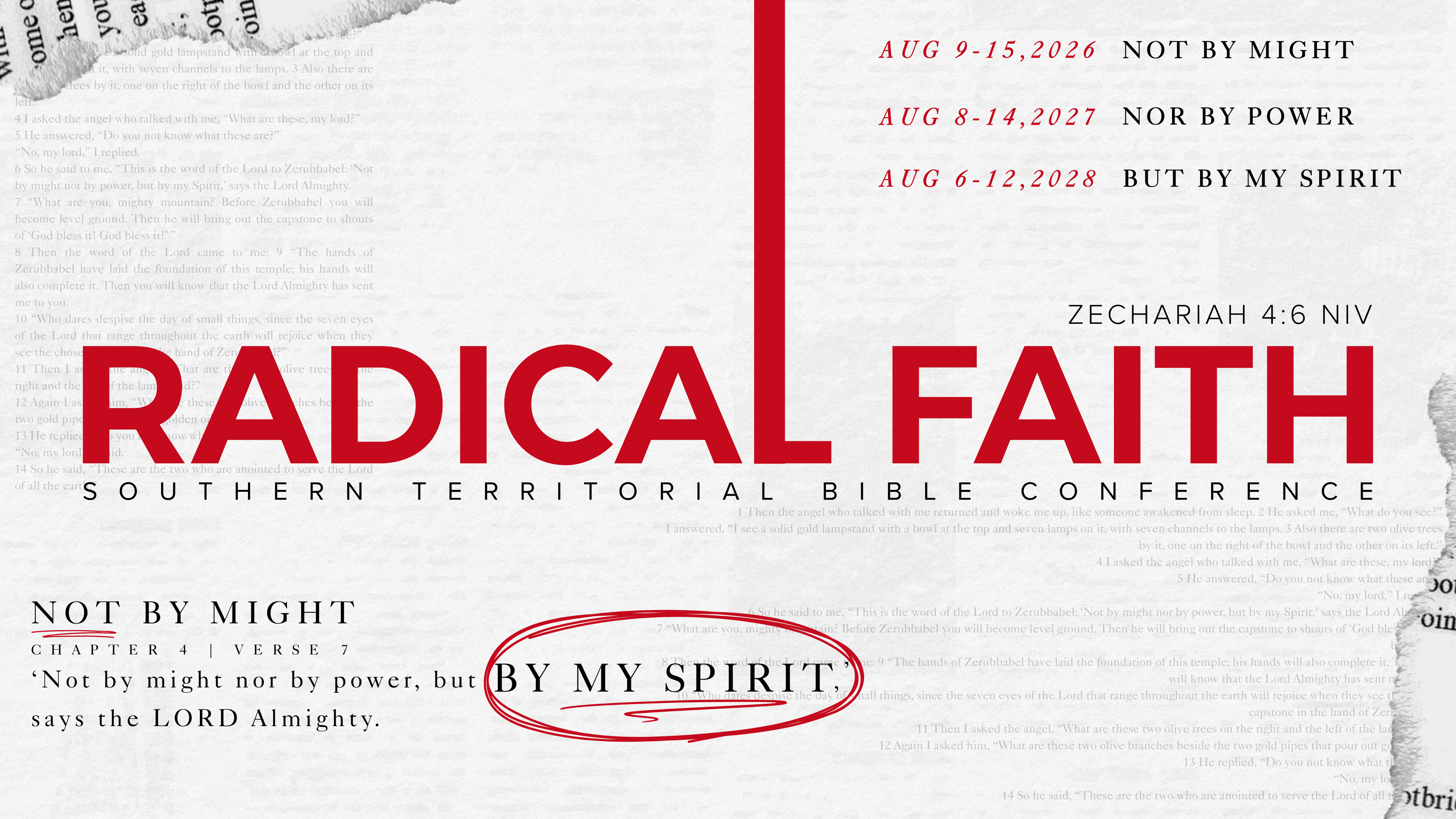 Bible Conference 2026-2028 Dates