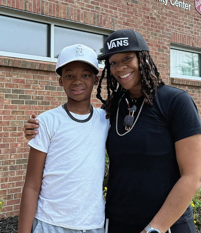Shamika and her son Elijah