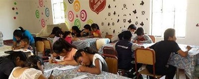 Children in an overseas Salvation Army school, children's home or community center.