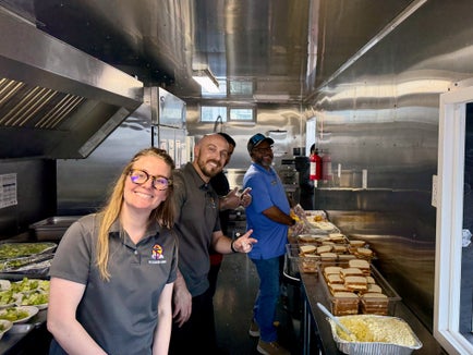Cadets preparing meals in Hilo